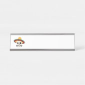 Spaanse schedel bureau naambordje (Voorkant)