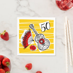 Spaanse Souvenirs 50 Leeftijd papieren servet