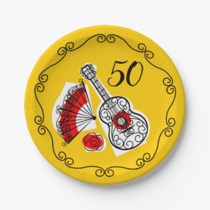 Spaanse Souvenirs Border 50 paper bord