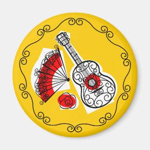 Spaanse Souvenirs Border magnet round Magneet