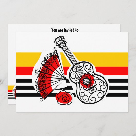 Spaanse Souvenirs Classic Stripe horizontal Kaart (Voorkant / Achterkant)