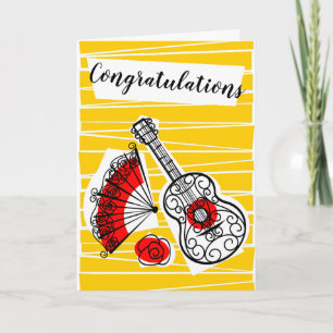Spaanse Souvenirs Gefeliciteerd Inside Text Kaart