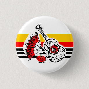 Spaanse Souvenirs Klassieke Stripe knop rond Ronde Button 3,2 Cm