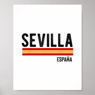 Spaanse souvenirs uit Sevilla Spanje Silhouet Poster
