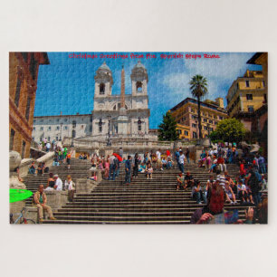 Spaanse Stappen Rome. Jigzaag Puzzle Legpuzzel