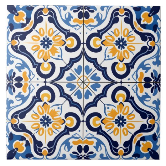 Spaanse stijl schattig patroon tegeltje (Voorkant)