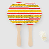 Spaanse Stripe-ventilator Handwaaier (Voorkant en achterkant)