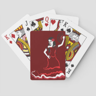Spaanse suikerschedeldanseres pokerkaarten