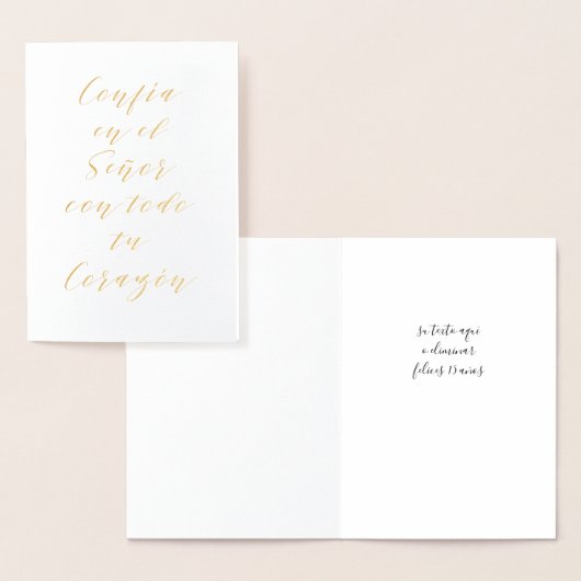Spaanse Taal Religieuze Kalligrafie Bijbelvers Folie Kaarten (Display)