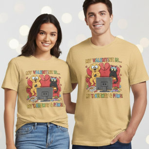 Spaanse Takeaway Paws Hond Kat Valentijn Tri-Blend Shirt