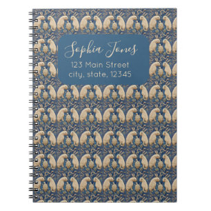 Spaanse Tegel Dierlijke Konijnenschildpad Blauw Notitieboek