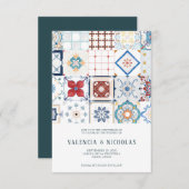 Spaanse Tegel Wedding Save the Date (Voorkant / Achterkant)