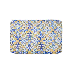 Spaanse tegels - Azulejo Blue, Yellow and White Badmat