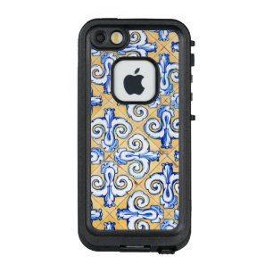 Spaanse tegels - Azulejo Blue, Yellow and White LifeProof FRÄ’ iPhone SE/5/5s Hoesje