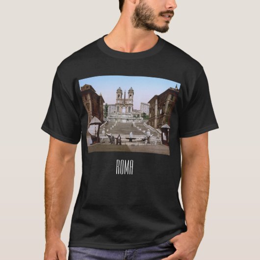 Spaanse trappen in Rome (ca. 1900) T-shirt (Voorkant)