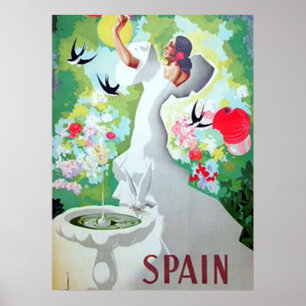 Spaanse vintage posterprint poster
