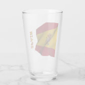Spaanse vlag glas (Achterkant)