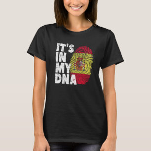 Spaanse vlag in mijn dna - vingerafdruk 1 t-shirt