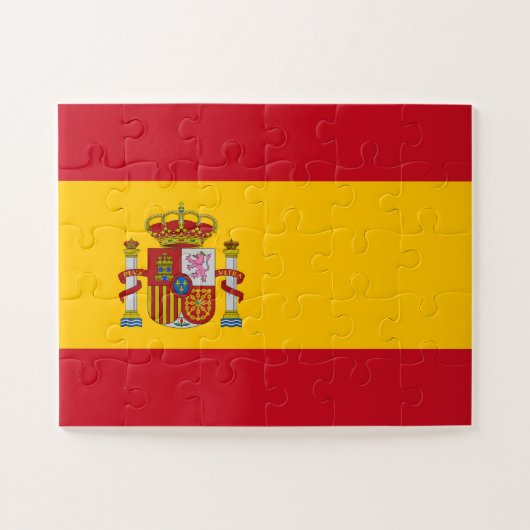 Spaanse vlag legpuzzel (Horizontaal)