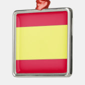 Spaanse vlag metalen ornament (Links)