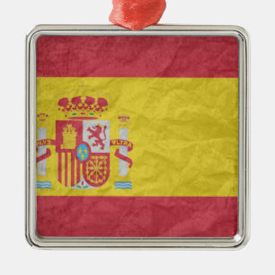 Spaanse vlag metalen ornament