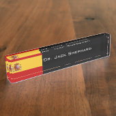 Spaanse vlag naambordje (Zijkant)