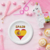Spaanse vlag papieren bordje (Feest)