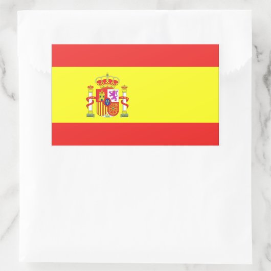 Spaanse vlag rechthoekige sticker (Tas)