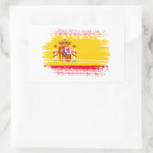 Spaanse vlag rechthoekige sticker (Tas)