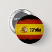 Spaanse vlag ronde button 5,7 cm (Voorkant /achterkant)