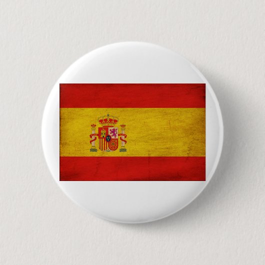 Spaanse vlag ronde button 5,7 cm (Voorkant)