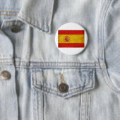Spaanse vlag ronde button 5,7 cm (In situ)