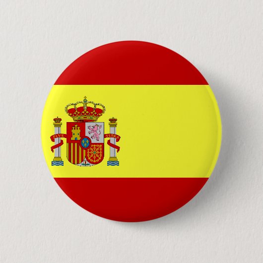 Spaanse vlag ronde button 5,7 cm (Voorkant)
