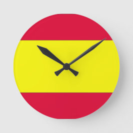 Spaanse vlag ronde klok