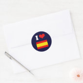 Spaanse vlag ronde sticker (Envelop)