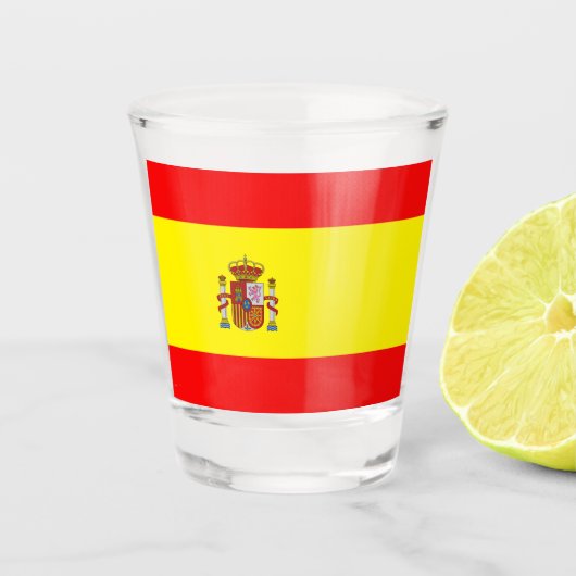 Spaanse vlag shot glas (Voorkant)
