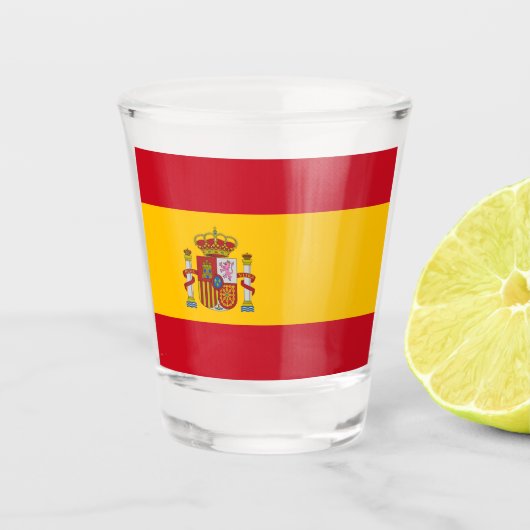 Spaanse vlag shot glas (Voorkant)