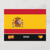 Spaanse vlag & Spaans land reis / Spanje Briefkaart (Voorkant)