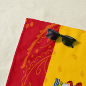 Spaanse Vlag Strand Handdoek (In situ)