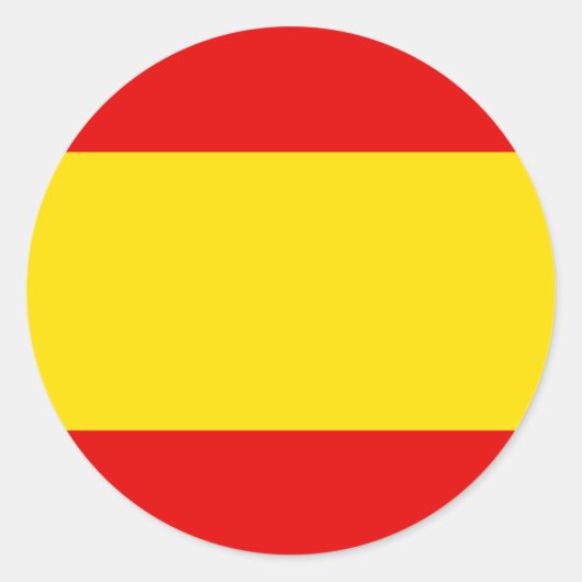 Spaanse vlag T-shirts en geschenken Ronde Sticker (Voorkant)