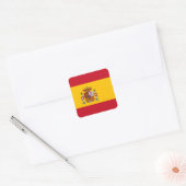 Spaanse vlag vierkante sticker (Envelop)
