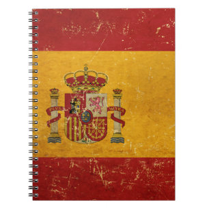 Spaanse Vlag Vintage Grunge Notitieboek