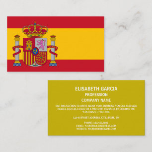 Spaanse vlag & wapen, Vlag van Spanje Visitekaartje