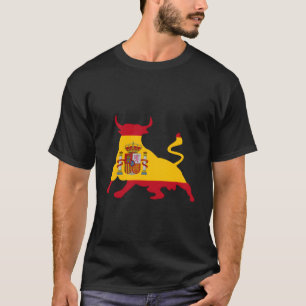 Spaanse vlaggenstaat die met de stieren vecht t-shirt