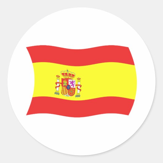 Spaanse Vlagsticker Ronde Sticker (Voorkant)