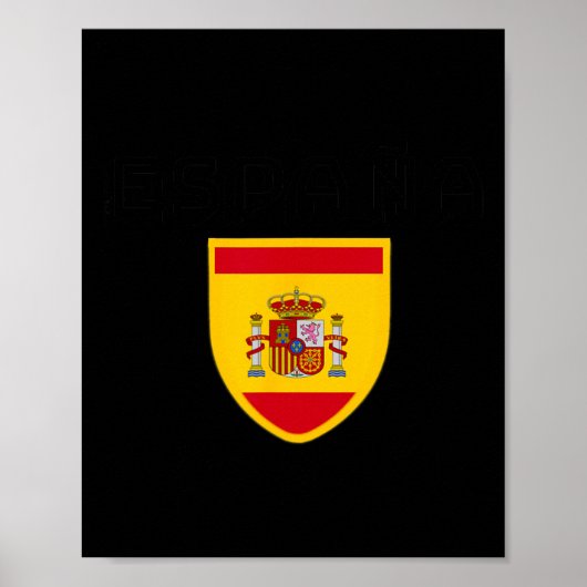 Spaanse Voetbalshirt Top Poster (Voorkant)