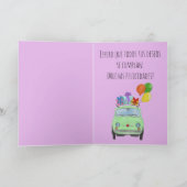 Spaanse vogelretro Fiat 500 Kaart (Binnen)