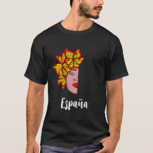 Spaanse vrouw vlinder Espana Spaanse wortels Spaan T-shirt