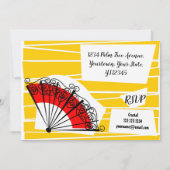 Spaanse waaier uitnodiging landschap (Achterkant)