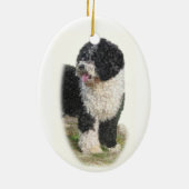 Spaanse waterhond keramisch ornament (Achterkant)